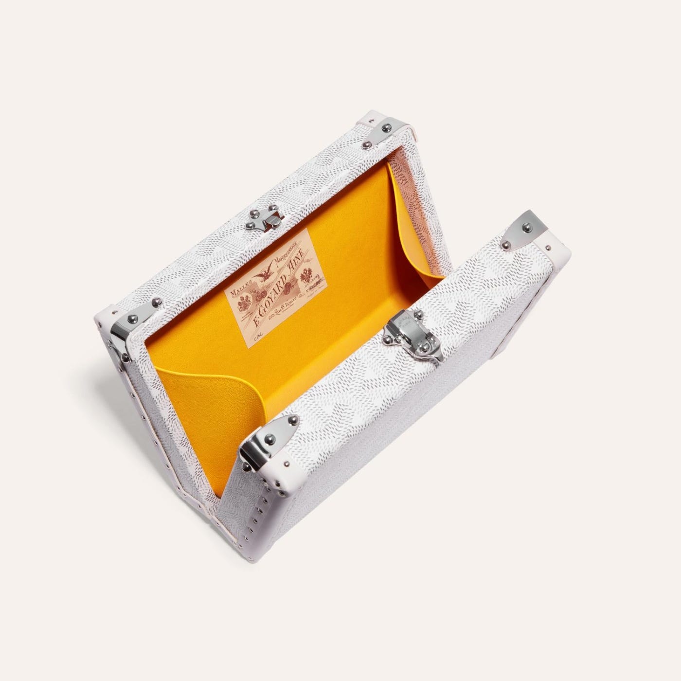 Goyard Minaudière Trunk Bag White - Image 4